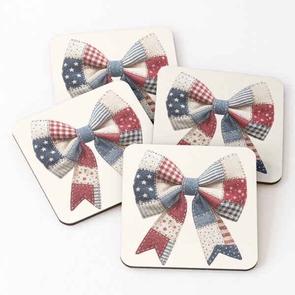 Item preview, Vintage Patchwork Bow Americana Quilt Ribbon designed and sold by SweetLilith.