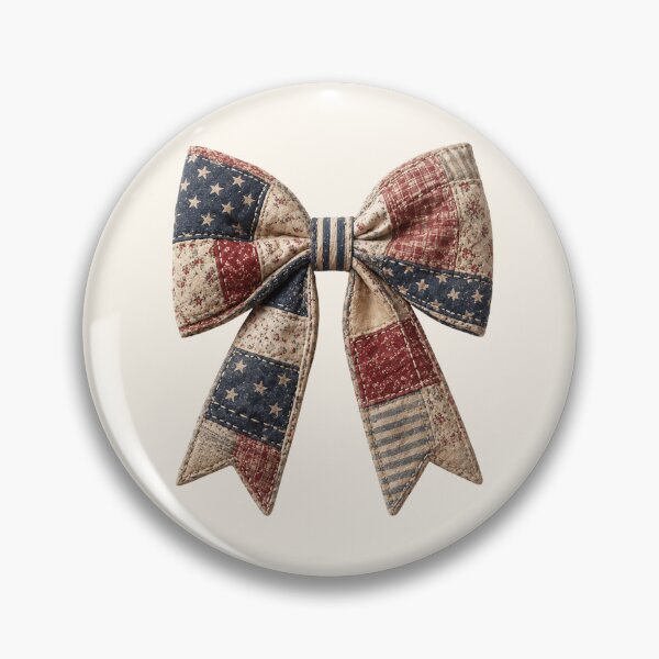 Item preview, Vintage Americana Patchwork Bow Quilt Style Ribbon designed and sold by SweetLilith.