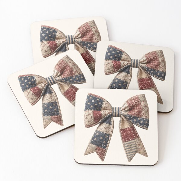 Item preview, Vintage Americana Patchwork Bow Quilt Style Ribbon designed and sold by SweetLilith.