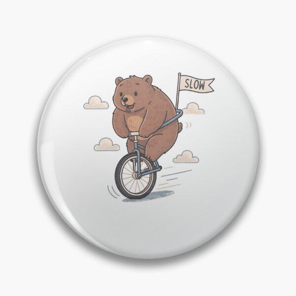 Item preview, Slow Bear On Unicycle Pocket Creatures Quirky Animal designed and sold by Panom Suavichien.