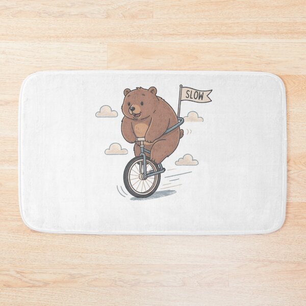 Item preview, Slow Bear On Unicycle Pocket Creatures Quirky Animal designed and sold by Panom Suavichien.