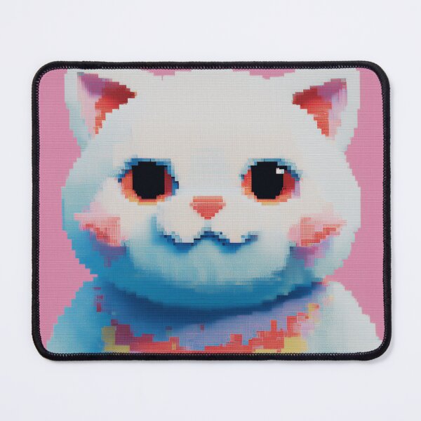 Item preview, Cute Smiling White Cat Happy Kawaii Minimal Design designed and sold by Meow-Attitude.