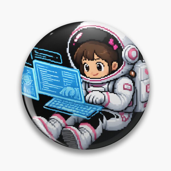 Item preview, Cute Pixel Art Astronaut Girl Hacker designed and sold by GlitchRaven.