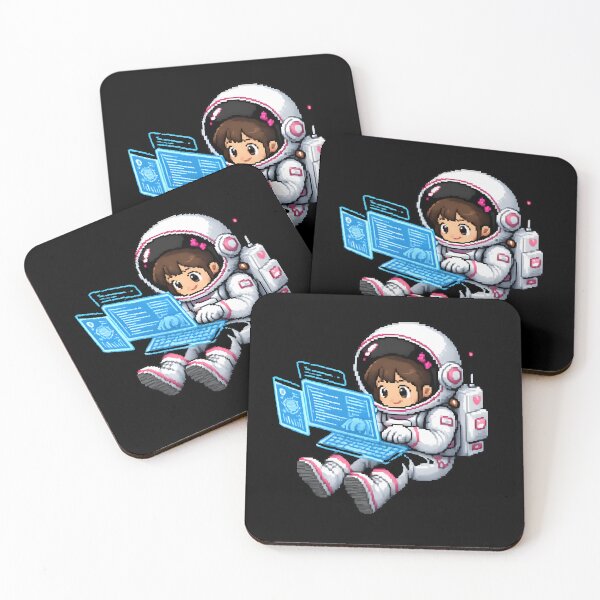 Item preview, Cute Pixel Art Astronaut Girl Hacker designed and sold by GlitchRaven.