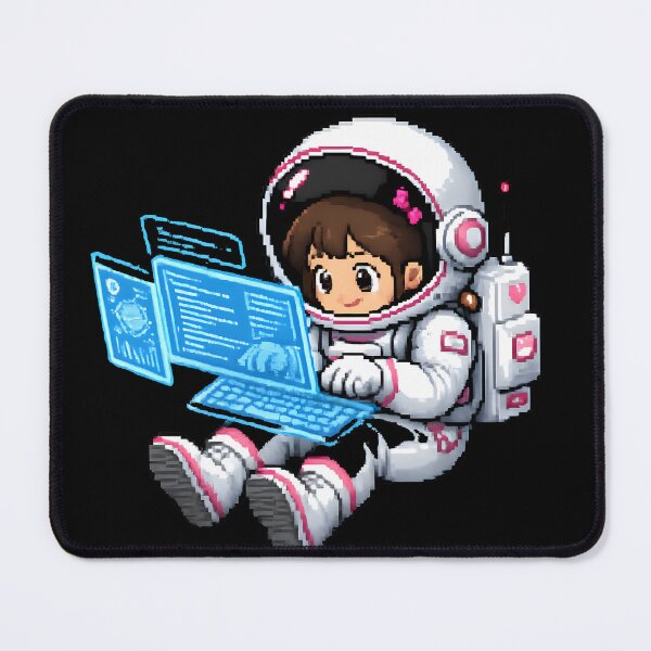 Item preview, Cute Pixel Art Astronaut Girl Hacker designed and sold by GlitchRaven.