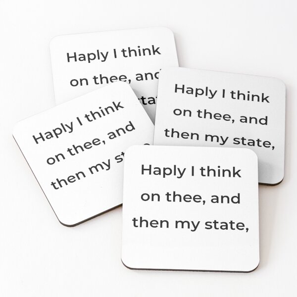 Item preview, "Haply I think on thee, and then my state," - print black designed and sold by ariksworld.