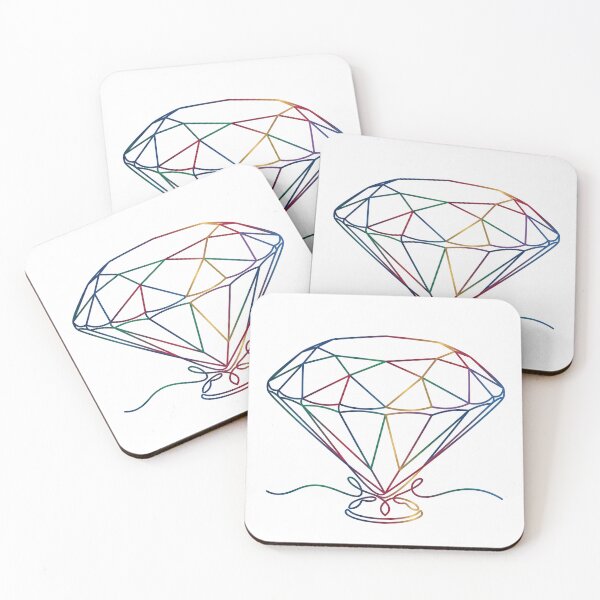 Item preview, Rainbow Continuous Line Diamond Minimalist Illustration designed and sold by PixorStudio.