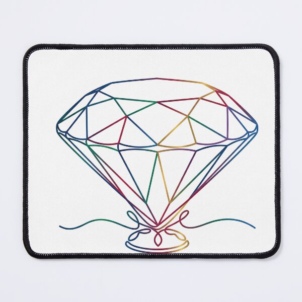 Item preview, Rainbow Continuous Line Diamond Minimalist Illustration designed and sold by PixorStudio.