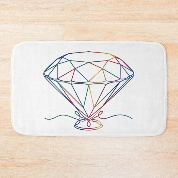 Item preview, Rainbow Continuous Line Diamond Minimalist Illustration designed and sold by PixorStudio.