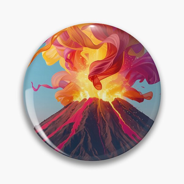 Item preview, Eruption of Color - Surreal Volcano with Vibrant Fabric Smoke Art designed and sold by UnRealS.