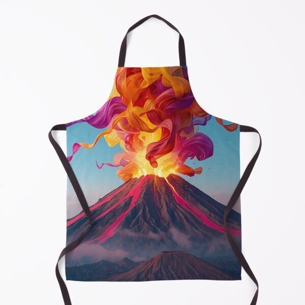 Item preview, Eruption of Color - Surreal Volcano with Vibrant Fabric Smoke Art designed and sold by UnRealS.