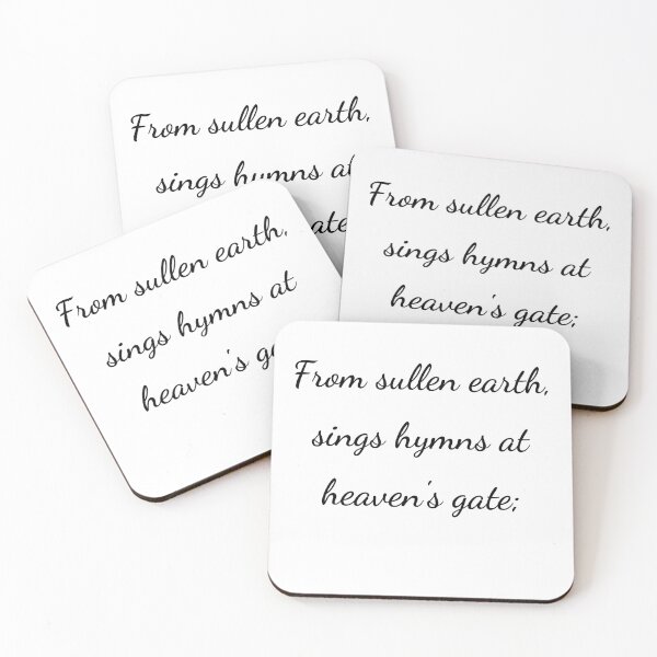 Item preview, "From sullen earth, sings hymns at heaven's gate;" - handwriting black designed and sold by ariksworld.