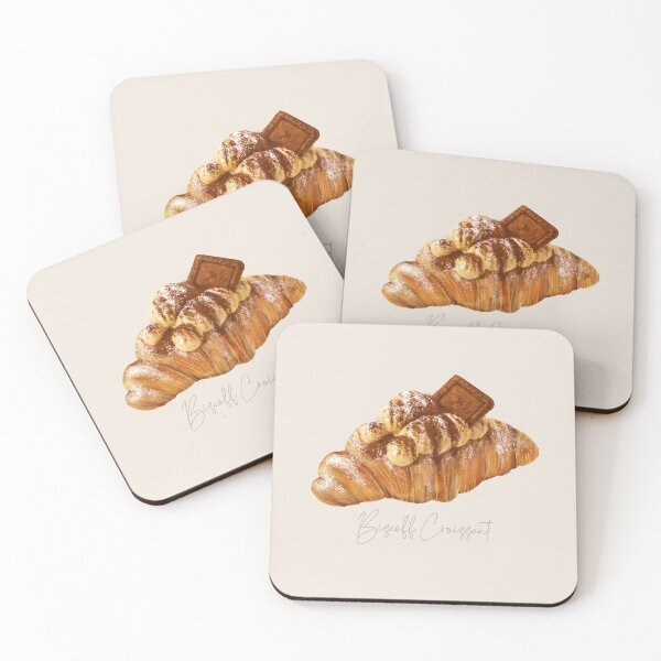 Item preview, French Bakery Pastries | Biscoff Croissant Art designed and sold by simplepaperplan.