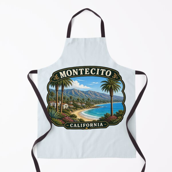 Item preview, Montecito, California - Scenic Coastal Beach & Palm Trees designed and sold by Myra365Art.