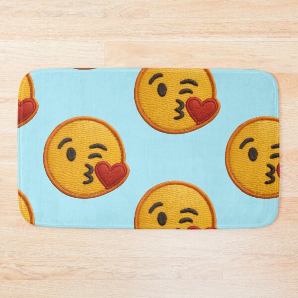 Item preview, Kissing smiley patch with heart designed and sold by Mauswohn.