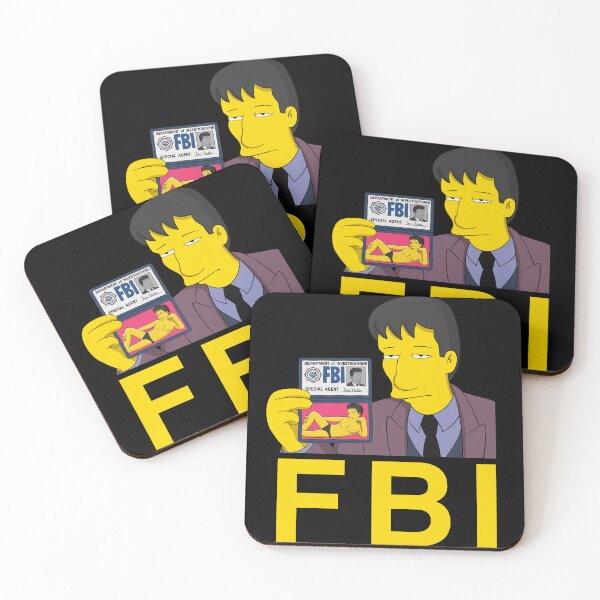 Item preview, Fox Mulder FBI Simpsons designed and sold by rockbottomau.