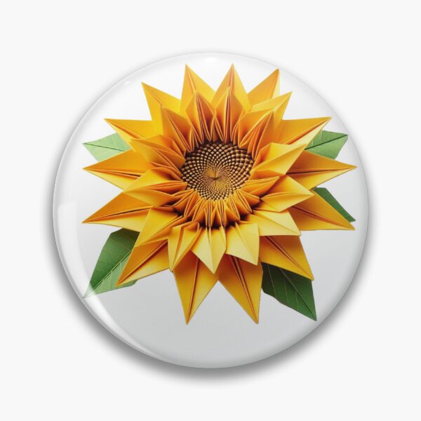 Aperçu de l'œuvre Tournesol style origami créée et vendue par ArtNames.