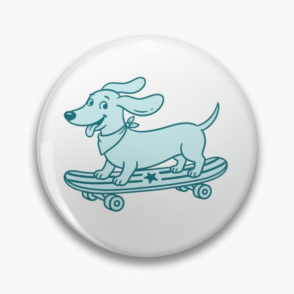 Item preview, Blue Weenie Dog on Skateboard designed and sold by Yellowriversss.