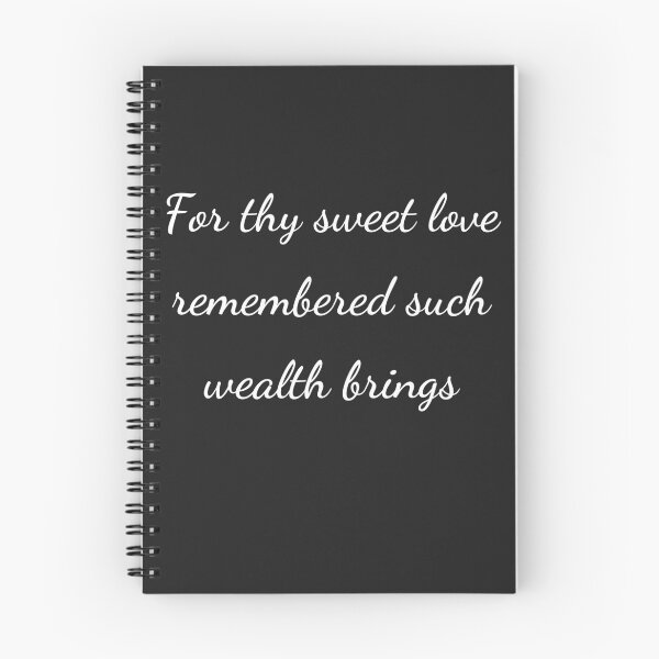Item preview, "For thy sweet love remembered such wealth brings" - handwriting white designed and sold by ariksworld.