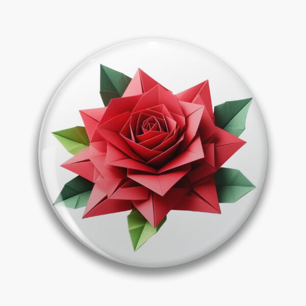 Item preview, Origami style rose flower designed and sold by ArtNames.