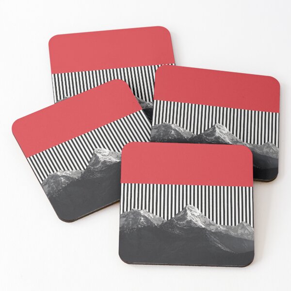 Item preview, Peak – Minimalist Mountain Landscape with Red Sky designed and sold by Underdott.