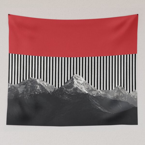Item preview, Peak – Minimalist Mountain Landscape with Red Sky designed and sold by Underdott.