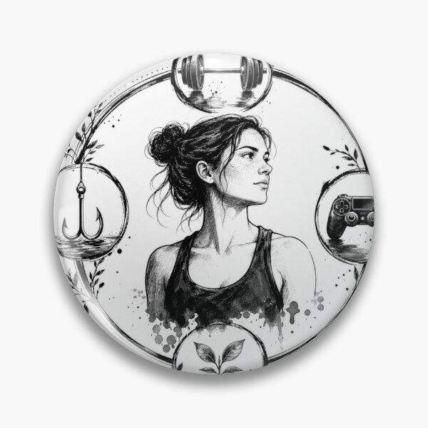 Item preview, Fitness Gaming Fishing Girl designed and sold by InkNovaLab.