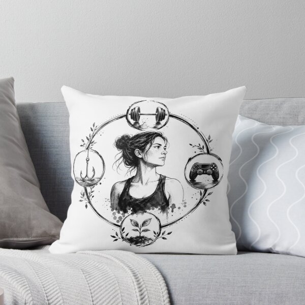 Item preview, Fitness Gaming Fishing Girl designed and sold by InkNovaLab.