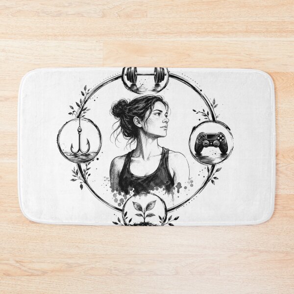 Item preview, Fitness Gaming Fishing Girl designed and sold by InkNovaLab.