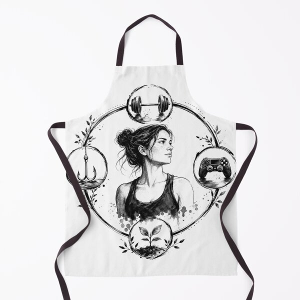 Item preview, Fitness Gaming Fishing Girl designed and sold by InkNovaLab.
