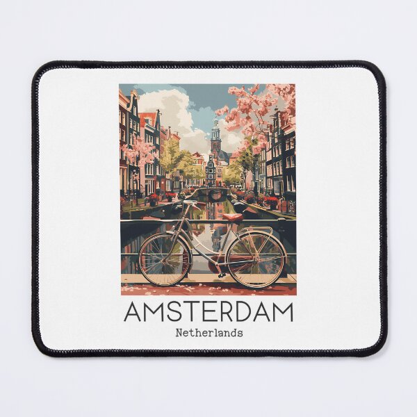 Item preview, 2 A Vintage Travel Illustration Of Amsterdam - Netherlands designed and sold by brigivantmh.