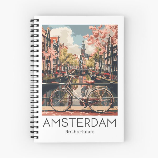 Item preview, 2 A Vintage Travel Illustration Of Amsterdam - Netherlands designed and sold by brigivantmh.