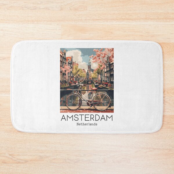 Item preview, 2 A Vintage Travel Illustration Of Amsterdam - Netherlands designed and sold by brigivantmh.