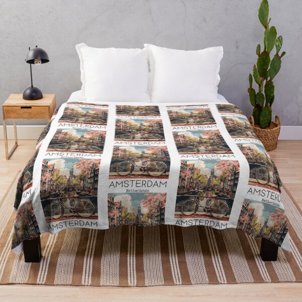 Item preview, 2 A Vintage Travel Illustration Of Amsterdam - Netherlands designed and sold by brigivantmh.