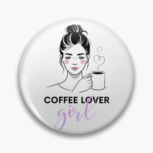 Item preview, Coffee Lover Girl – Messy Bun, Coffee Addict Minimalist Woman designed and sold by ArcticFoxStudio.