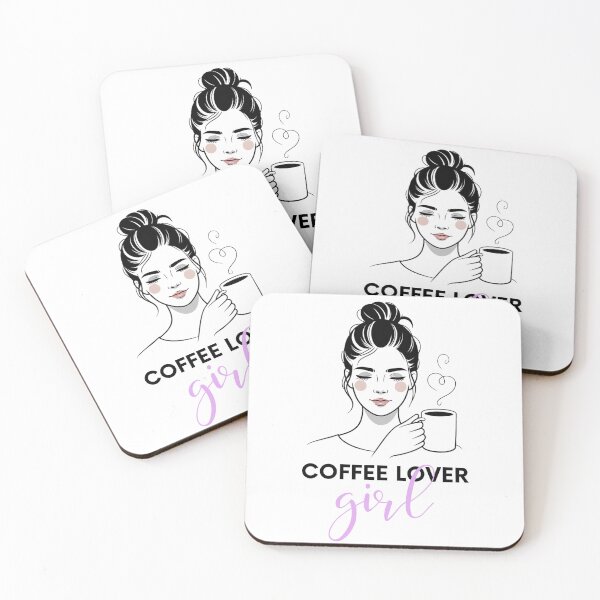 Item preview, Coffee Lover Girl – Messy Bun, Coffee Addict Minimalist Woman designed and sold by ArcticFoxStudio.