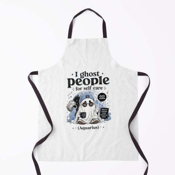 Item preview, I Ghost People for Self-Care – Aquarius Moon Sign Funny Zodiac T-Shirt designed and sold by ZorviqueStudio.