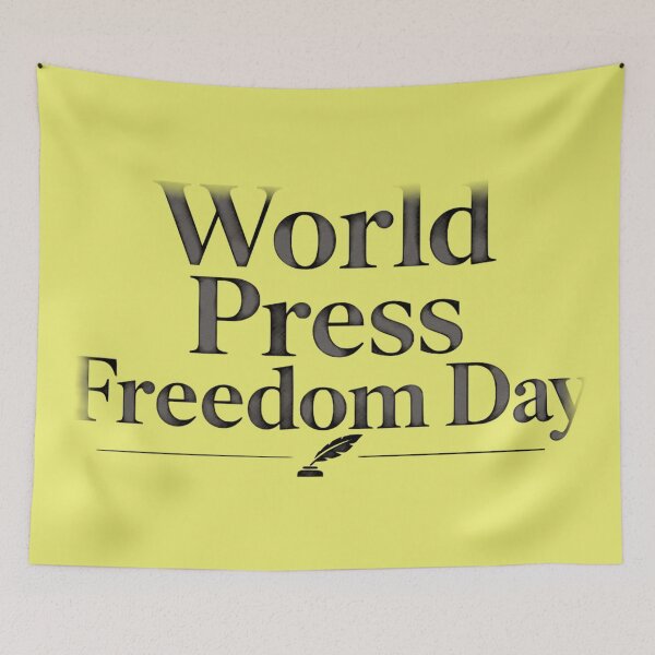 Item preview, Minimalist World Press Freedom Day Typography Print designed and sold by zenjiinspired.