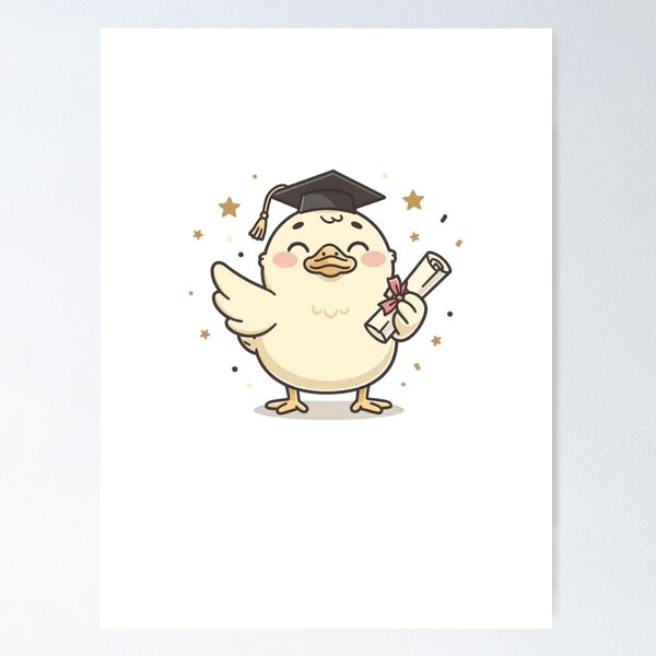Item preview, Graduate Duck Pocket Creatures Kawaii Animal  designed and sold by Panom Suavichien.