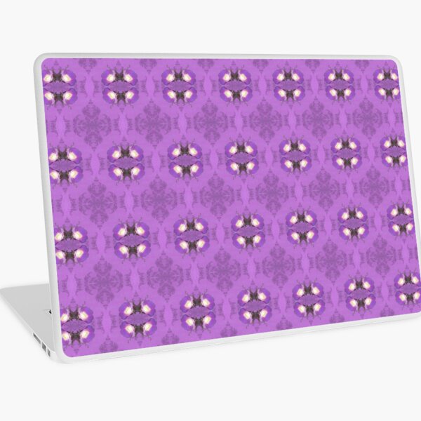 Item preview, elegant curling fern, old fashioned rose pattern on purple designed and sold by Dawna Morton.