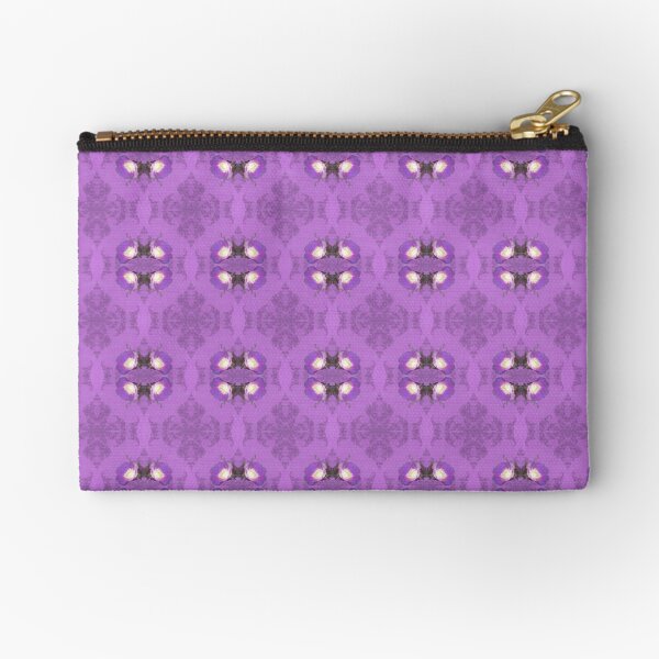 Item preview, elegant curling fern, old fashioned rose pattern on purple designed and sold by Dawna Morton.