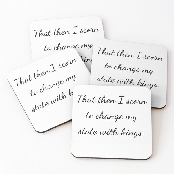 Item preview, "That then I scorn to change my state with kings." - handwriting black designed and sold by ariksworld.