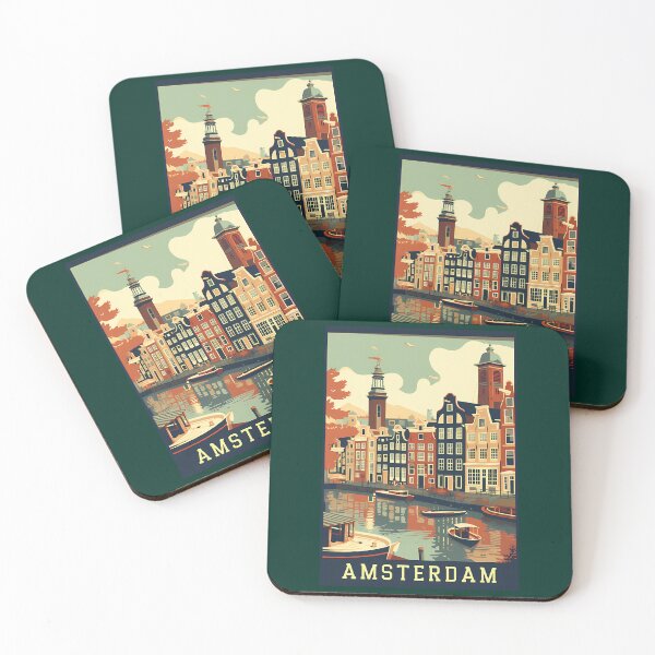 Item preview, 9 Amsterdam Netherlands Vintage Poster designed and sold by brigivantmh.