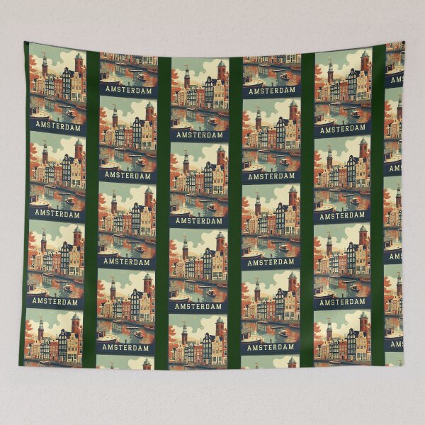 Item preview, 9 Amsterdam Netherlands Vintage Poster designed and sold by brigivantmh.