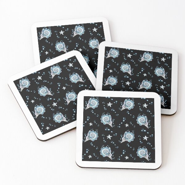 Item preview, Turkish Sea. Blue Seashell Starfish Ocean Pattern designed and sold by Anastasiia Yurevych.