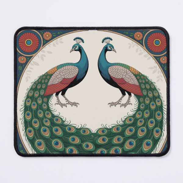 Item preview, Art Nouveau Peacock Wall Art – Luxury Ornamental Jewel Tone Illustration designed and sold by Tamas Das.