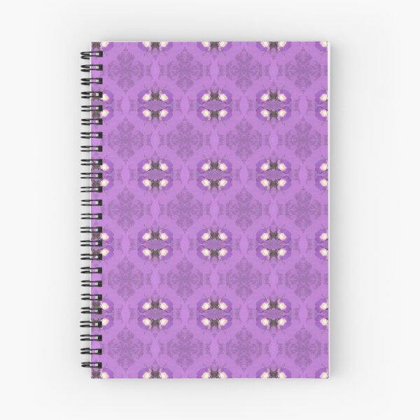 Item preview, elegant curling fern, old fashioned rose pattern on purple designed and sold by Dawna Morton.