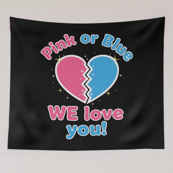 Item preview, Gender Reveal Pink Or Blue We Love You Baby Shower designed and sold by LuminOrb.