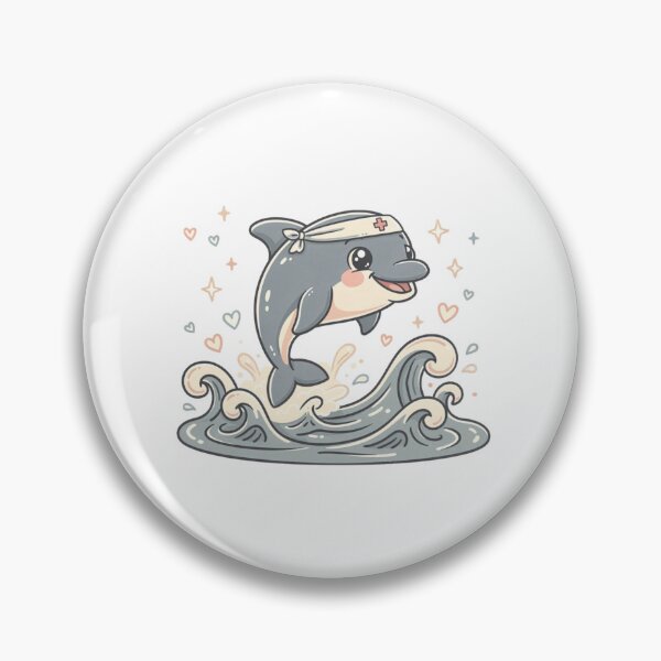 Item preview, Jumping Dolphin With Stars Pocket Creatures Cute Animal  designed and sold by Panom Suavichien.