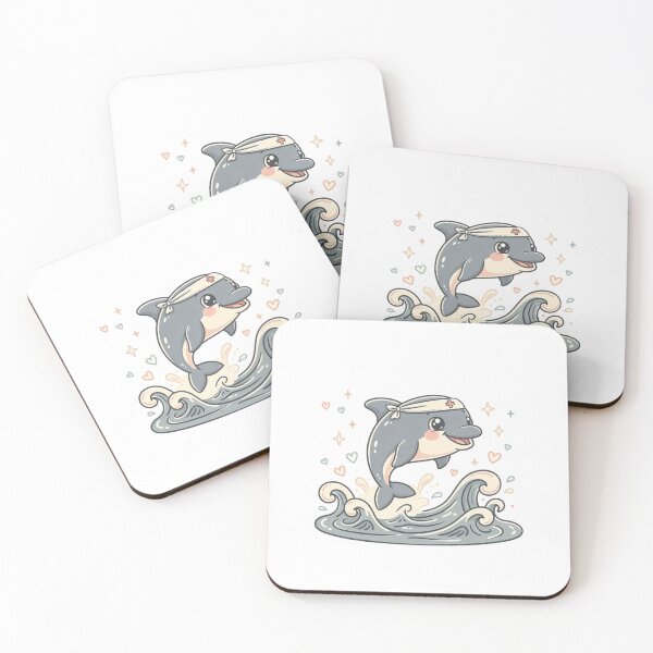 Item preview, Jumping Dolphin With Stars Pocket Creatures Cute Animal  designed and sold by Panom Suavichien.